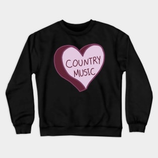 Country Music Purple Heart Crewneck Sweatshirt